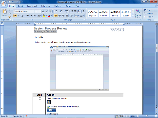 Screen image of this step