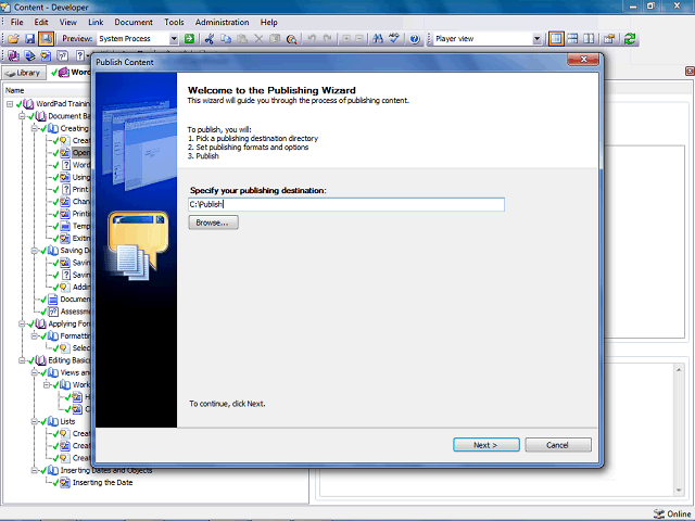 Screen image of this step