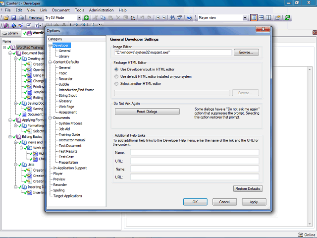 Screen image of this step