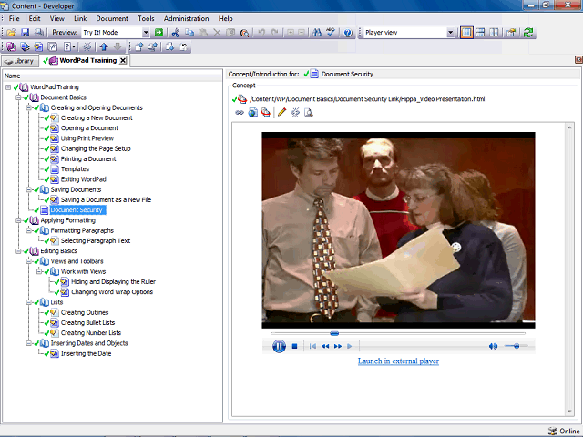Screen image of this step