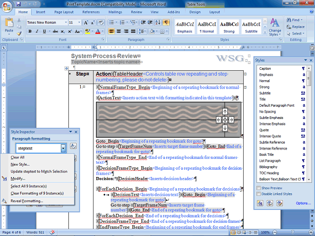 Screen image of this step