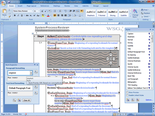 Screen image of this step