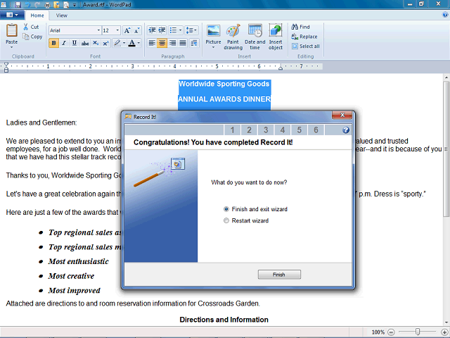 Screen image of this step