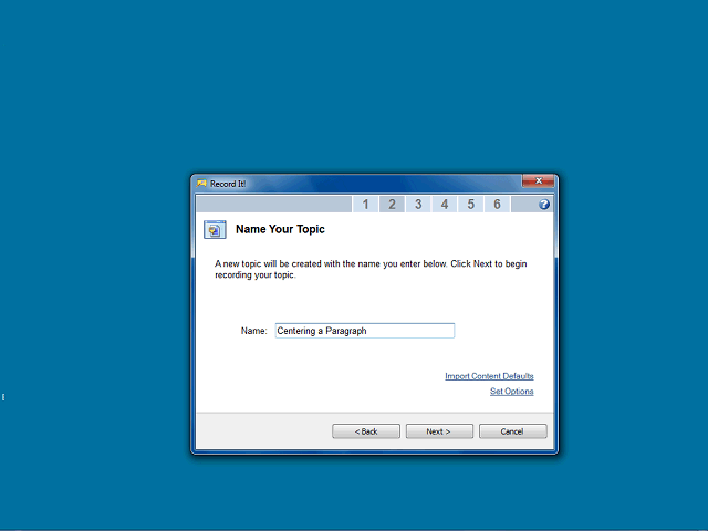 Screen image of this step