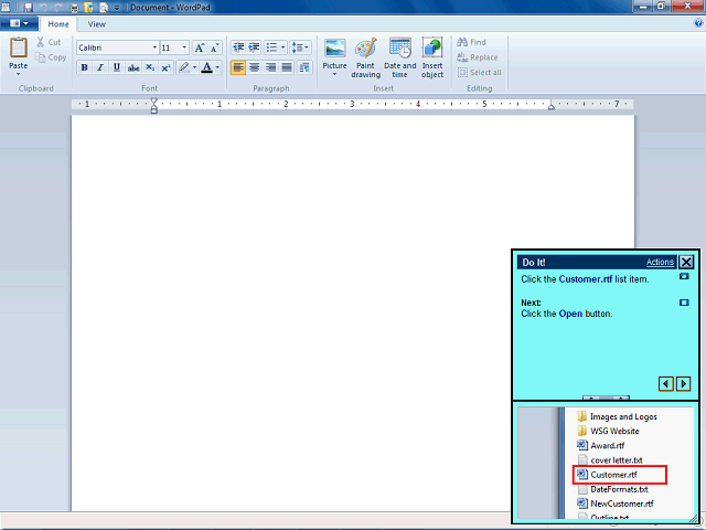 Screen image of this step