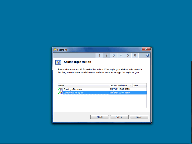 Screen image of this step