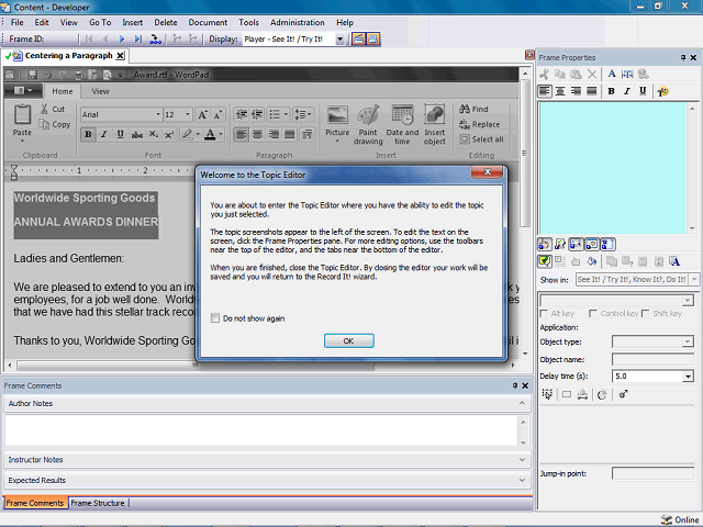 Screen image of this step
