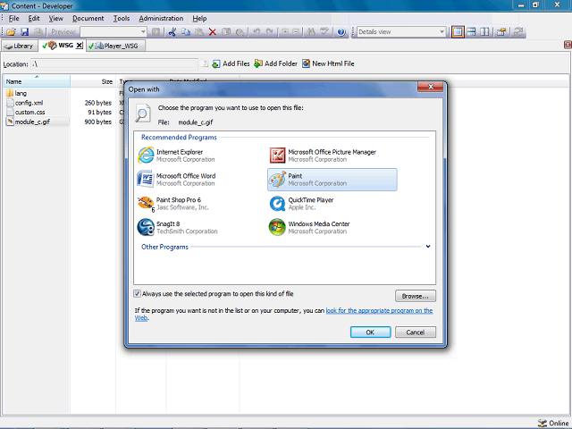 Screen image of this step