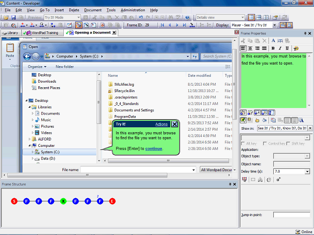 Screen image of this step