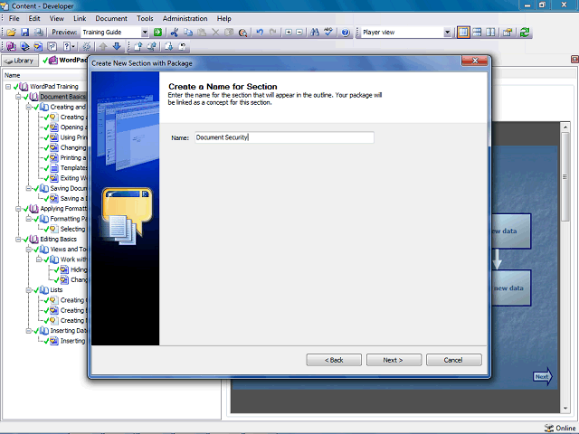 Screen image of this step