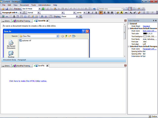 Screen image of this step