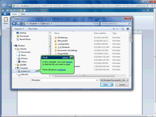 Screen image of this step