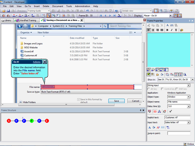 Screen image of this step