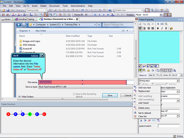 Screen image of this step