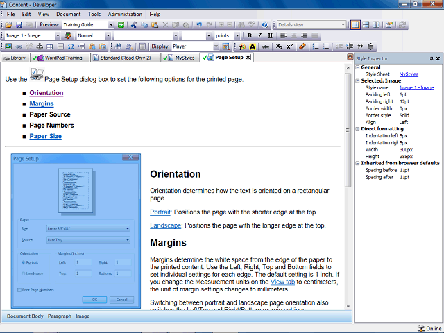 Screen image of this step