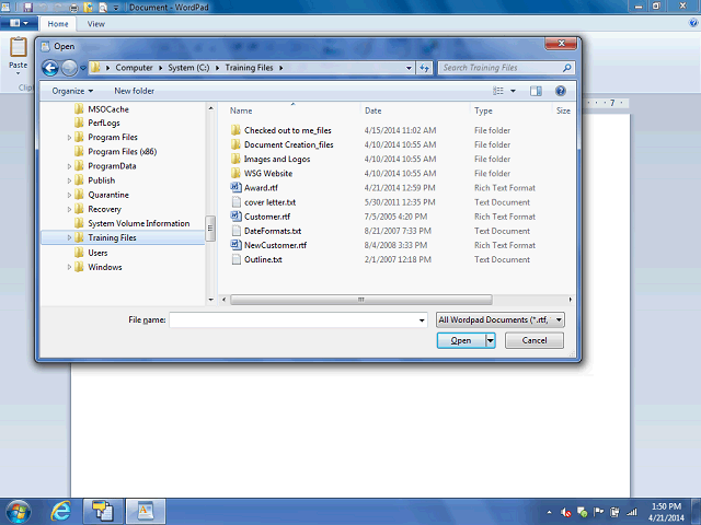 Screen image of this step
