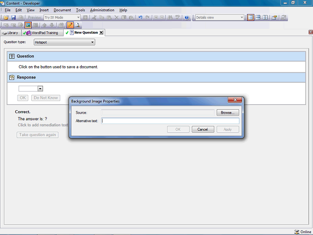 Screen image of this step