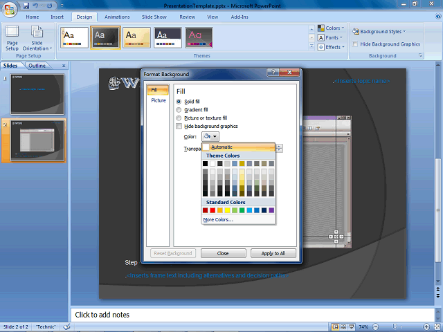 Screen image of this step