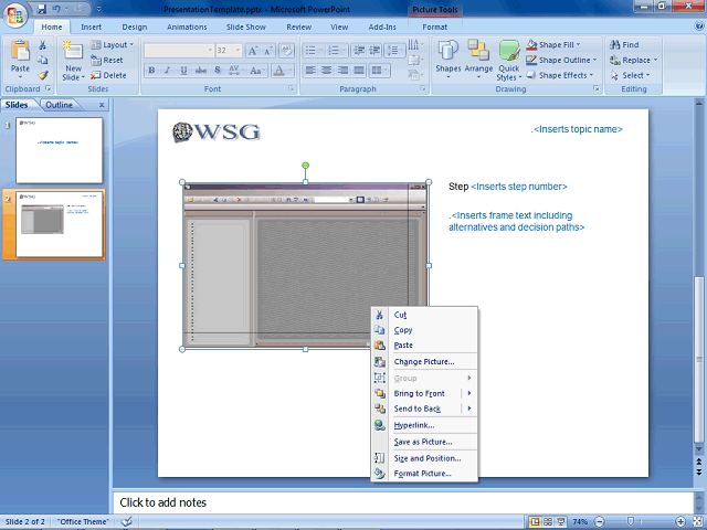 Screen image of this step
