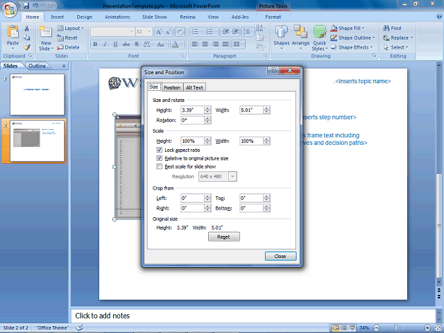 Screen image of this step