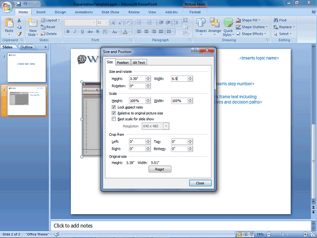 Screen image of this step