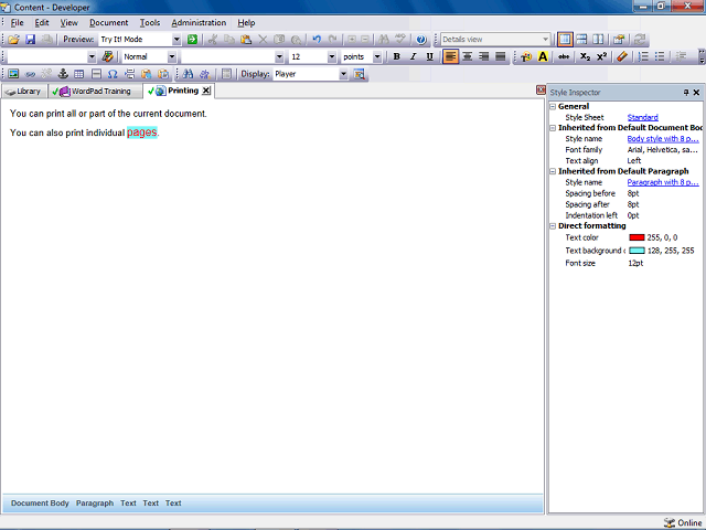 Screen image of this step
