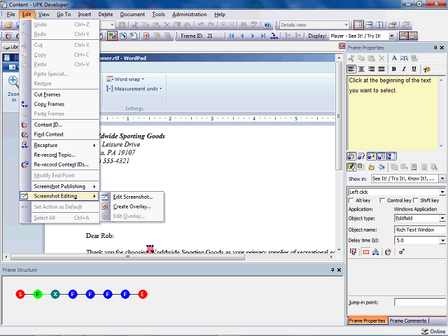 Screen image of this step