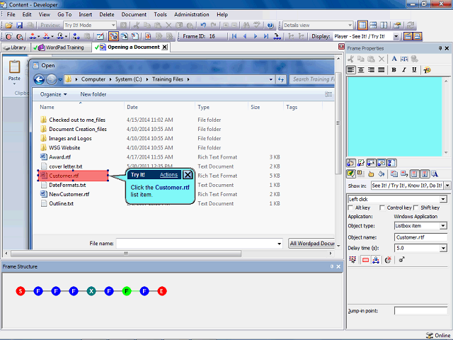 Screen image of this step