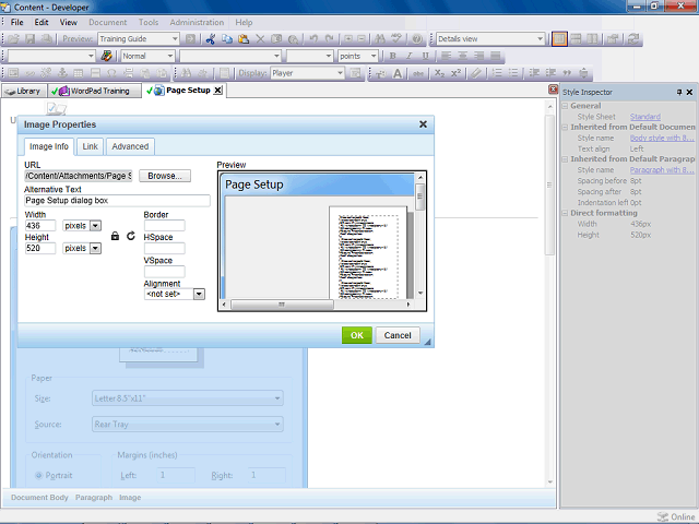 Screen image of this step