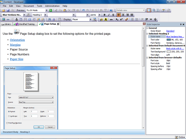 Screen image of this step