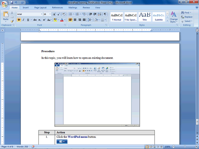 Screen image of this step