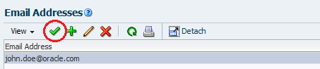 Affiche l'emplacement de l'icône Test SMTP and Email Address Setup