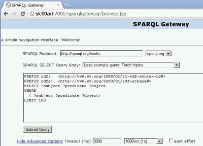 Graphical Interface Navigation and Browsing Page (browse.jsp)