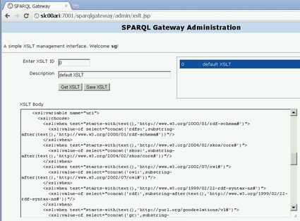 XSLT Management Page