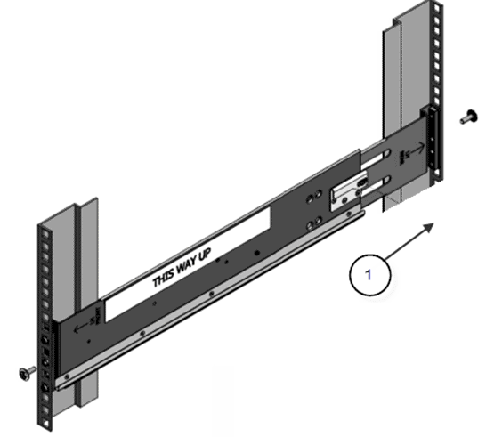 Extended
rail to the back of the rack