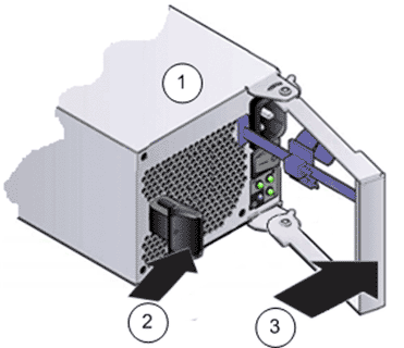 Attachment lever and latch on the power cooling module