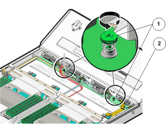 Captive thumb screws to remove disk backplane