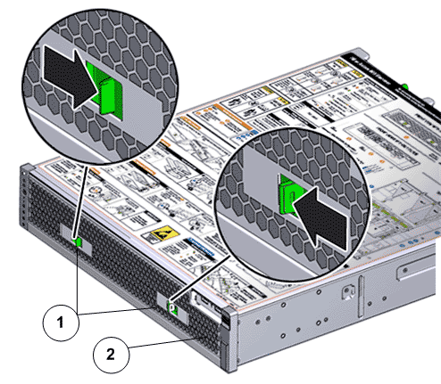 Air filter
release tabs