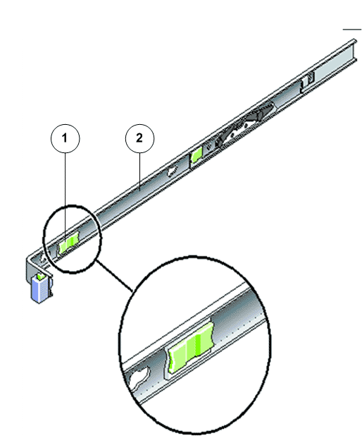 Slide rail release button