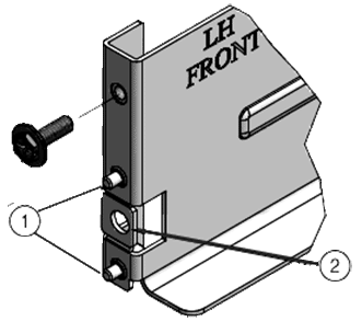 Rail-location pegs from inside of the rail flange and the clip nut