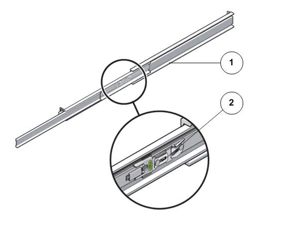 Slide rail middle section unlocked