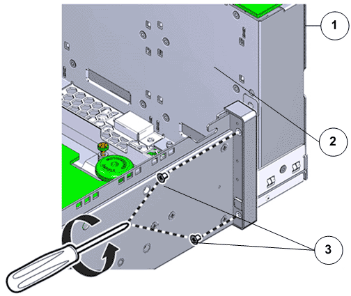 Screws
to secure the LED alarm assembly