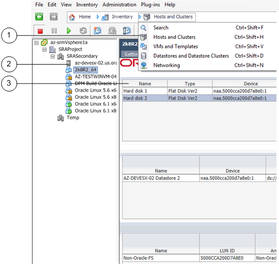 vSphere inventory views