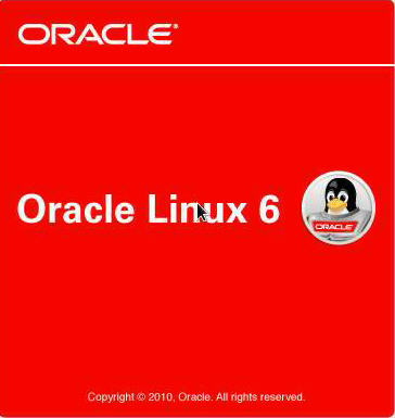 image:Oracle Linux 6 のスプラッシュ画面。