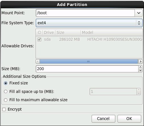 image:Image montrant la boîte de dialogue Add a Partition mise à jour.