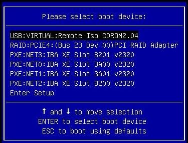image:Image montrant le menu Select Boot Device en mode d'initialisation Legacy BIOS.
