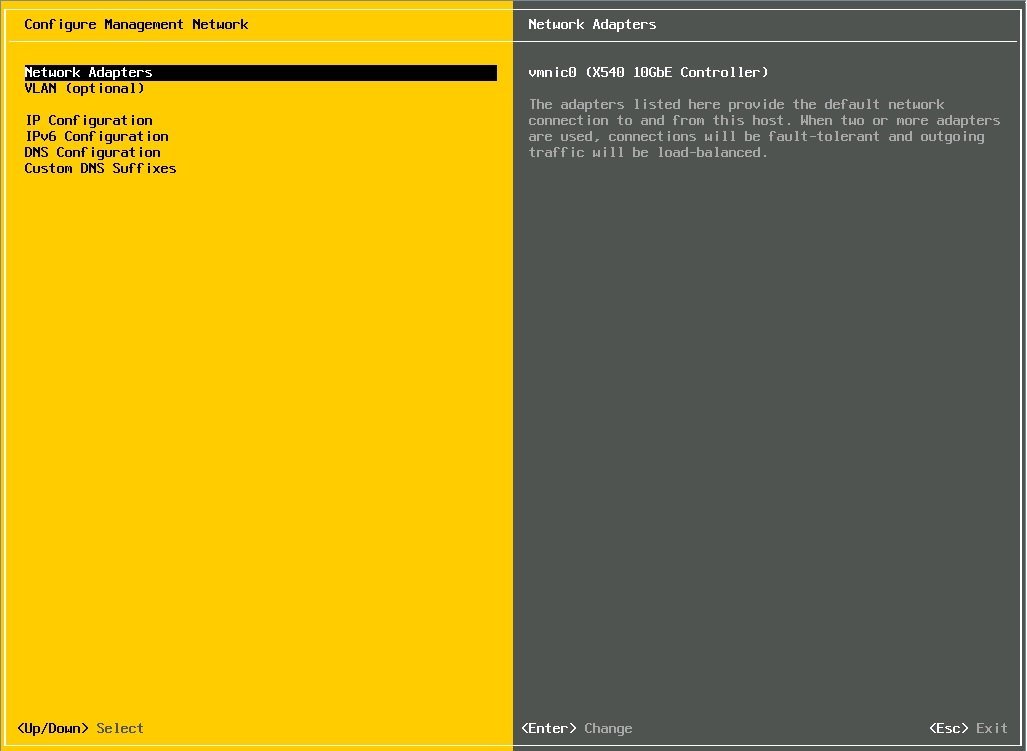 image:Ecran Configure Management Network d'ESXi