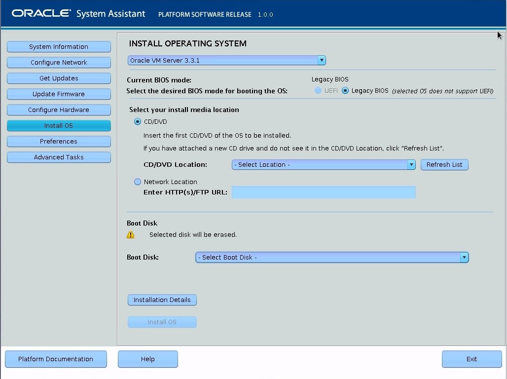image:OSA での「Install OS」タスクを示す図