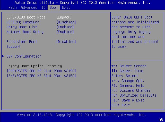 image:この図は、BIOS の「Boot」メニューを示しています。