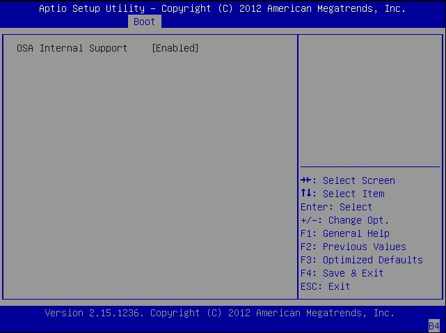 image:この図は、BIOS の「Boot」メニューの Oracle System Assistant の構成画面を示しています。